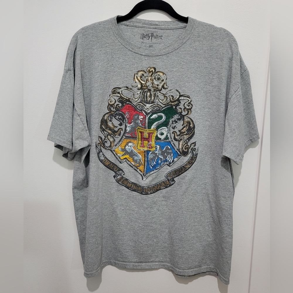 HARRY POTTER MENS TEE SHIRT HOGWARTS ACADEMY MOTTO GRAPHIC